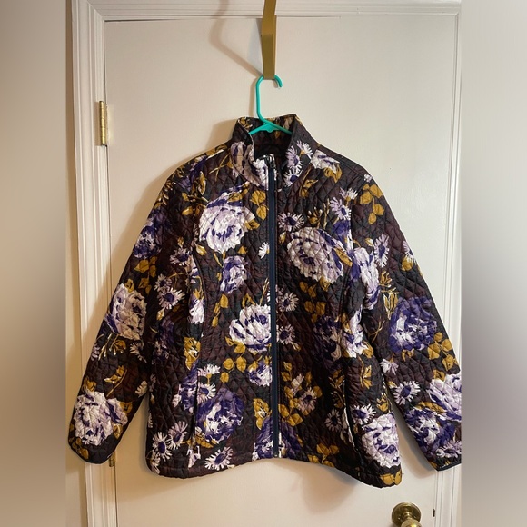 Lands' End Jackets & Blazers - Lands’ End Women XL 18 Primaloft Floral Jacket Lightweight Coat Quilted